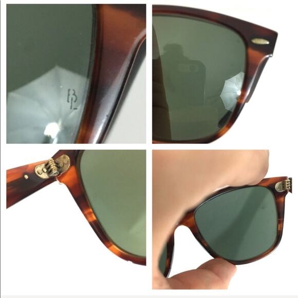 MISSING Bausch & Lomb VINTAGE wayfarer rayban brown tortoiseshell RARE - Picture 3 of 7